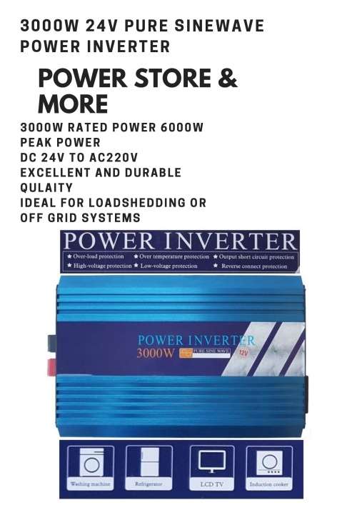 3000W POWER INVERTER 24V DC TO AC 220V / PURE SINEWAVE !!