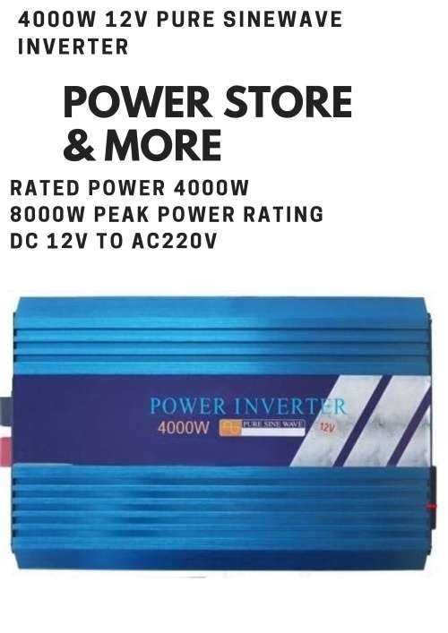 4000W/12V / 4KW POWER PURE SINEWAVE INVERTER-8000W SURGE POWER-DC12V TO AC 220V-AFFORDABLE QUALITY !