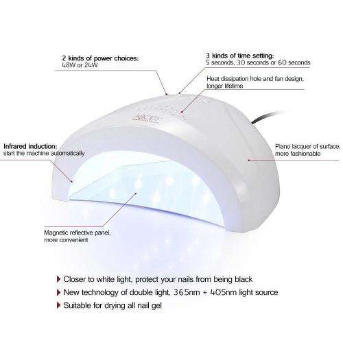 48W 30LED Nail UV Curing Lamp...24W Normal & 48W Fast Curing Function !!