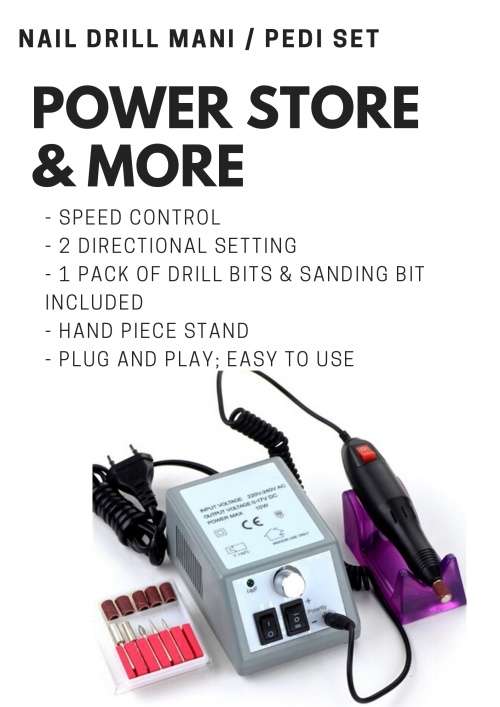 ELECTRIC NAIL FILE DRILL SET...EASY TO USE... VALUE FOR MONEY ... 20 000RPM !!