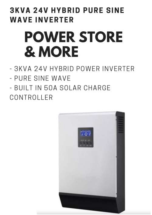 3000W/3KVA 24V HYBRID PURE SINEWAVE POWER INVERTER...BUILT IN 50AMP CHARGE CONTROLLER