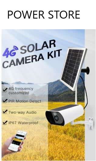 SOLAR-HD SECURITY CAMARA 4G  LTE - SOLAR POWERED SURVEILLANCE CAMERA - GET EARLY WARNING ON CELL !