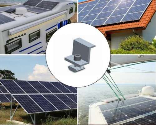 SOLAR PANEL MOUTING BRACKETS - SINGLE SIDED 35 MM WIDE- SOLD IN SETS OF 4 - BEST PRICE IN SA !!