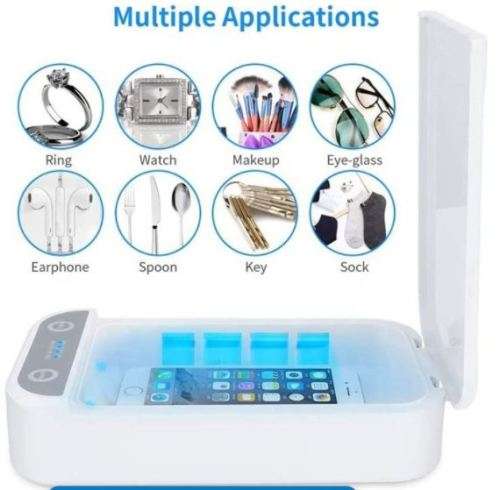 UVC DISINFECTION BOX...RAPID STERILIZATION FOR PHONES ,KEYS ,TOYS,MASKS,REMOTES ETC...