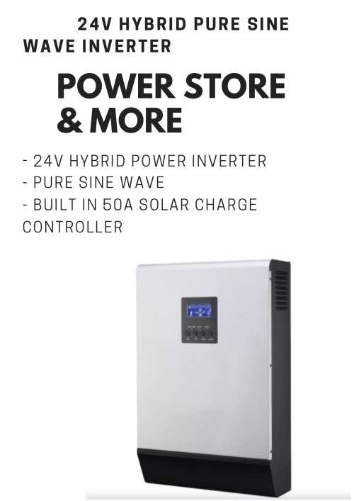 3000VA/3KVA 24V PURE SINEWAVE POWER INVERTER + UPS ,BUILT IN 50AMP CHARGE CONTROLLER & 50A CHARGER