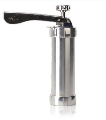 BISCUIT PRESS INCLUDING 10 DESIGN DISCS & 4 ICING NOZZLES