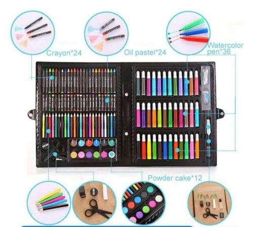 150 PIECE KIDDIES ART SET...NON TOXIC...AGES 6+
