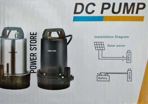 SUBMERSIBLE 12V DC SOLAR WATER PUMP - MULTI USE - STEEL FINISH - HIGH FLOW OUTPUT !!