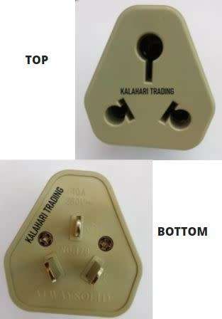 ADAPTER PLUG - 220V 3 PIN INVERTER ADAPTER PLUG - 10A