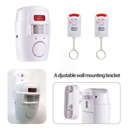 Wireless PIR Motion Sensor Alarm With 2 Remotes and Mount Bracket, Secure your Home and family NOW !