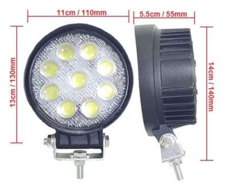 MOTORCYCLE /CAR /LDV 27W 5D PMMA LENS SUPER BRIGHT 9 LED LIGHTWEIGHT ALUMINIUM SPOT LIGHT