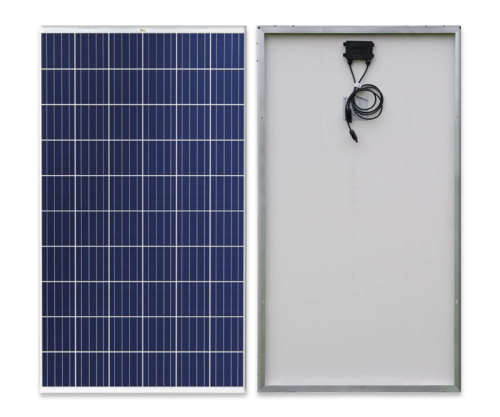 150W POLYCRYSTALLINE SOLAR PANEL-WITH CONNECTOR BOX , CABLES ,2 X CLAMPS & CABLE CONNECTORS