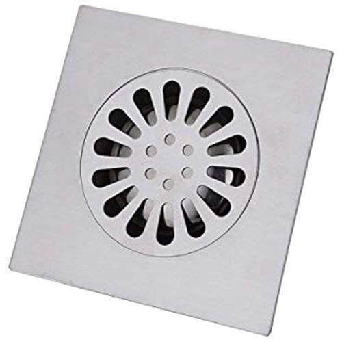 Floor Drain Trap with Removable Cover,Stainless Steel Shower Drain with Drainage Guards,100mmX100mm