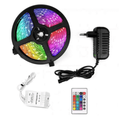 5m LED MULTI COLOUR + COOL WHITE LIGHT STRIP-50 000 HRS LIFE SPAN-REMOTE CONTROL-VARIOUS SETTINGS !!