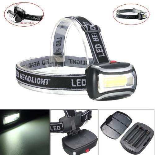 COB LED HEADLAMP / TORCH - 80 LUMENS - 3 X AAA BATTERIES INCLUDED