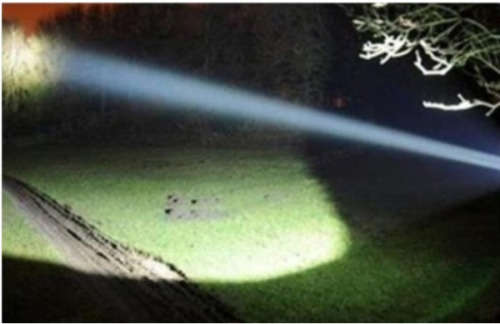 WATERPROOF LED RECHARGABLE METAL TORCH - 800 LUMENS - 2 X 18650 4800mAh BATTERIES INCLUDED