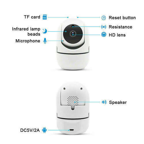 WIFI IP SECURITY HD SURVEILLANCE CAMERA , 2 WAY AUDIO , MOVEMENT TRACKING ,NIGHT VISION,CELL LINKED