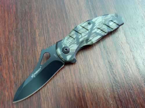 NEW STAINLESS STEEL FOLDING KNIFE -160 MM WHEN OPENED-70 MM BLADE-SAFETY LATCH !