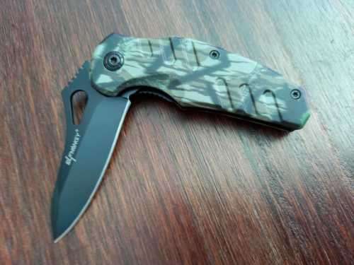 NEW STAINLESS STEEL FOLDING KNIFE -160 MM WHEN OPENED-70 MM BLADE-SAFETY LATCH !