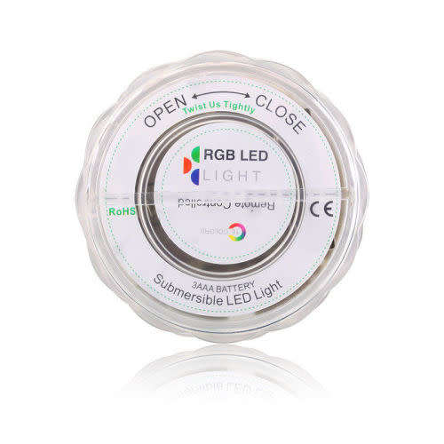 10LED RGB Submersible Waterproof Pool Wedding/Party Vase Light+Remote Control,3 x AAA Batteries incl