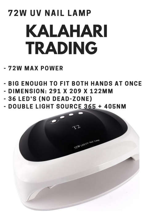 72W UV Nail Curing Lamp...New Bigger Size...2 x Hands at a Time !!