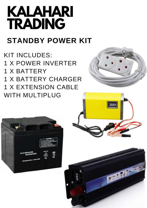 1.0KW/1000W BACKUP POWER SOURCE-1000W INVERTER,32AH DEEP CYCLE BATTERY,INTELLIGENT CHARGER,CORD