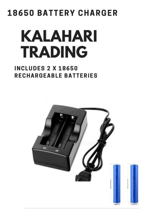 BATTERY CHARGER FOR 18650 BATTERIES...2 X 6800MAH RECHARGEABLE BATTERIES INCLUDES