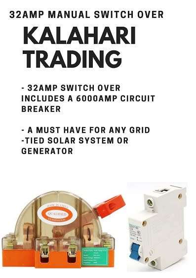 32Amp Power Switch Over...Includes Circuit Breaker... Safe Switching Between Any 2 Power Sources