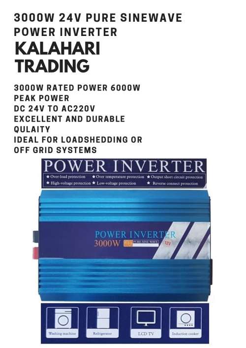 3000W POWER INVERTER 24V-DC TO AC-220V - PURE SINEWAVE - PROVEN QUALITY - ULTRA SILENT !