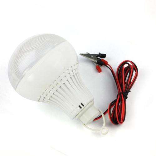 12V LED 5W HQ GLOBE-DAYLIGHT HIGH BRIGHTNESS COOL WHITE-LED LIGHT WITH BATTERY CONNECTING LEADS