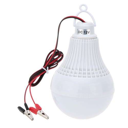 12V LED 5W HQ GLOBE-DAYLIGHT HIGH BRIGHTNESS COOL WHITE-LED LIGHT WITH BATTERY CONNECTING LEADS