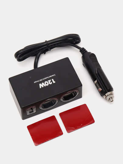 Car Olesson Cigarette Lighter 120w 12v/24v 2 Way Socket Power Adapter USB Phone Charger Splitter