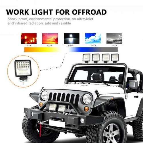 Spot Light For Truck-Car-Ldv-Quad-Offroad 125W 6500K Super Bright Square Advanced Technology LED`s
