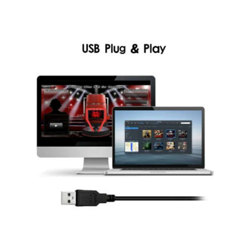 USB Microphone Plug and Play Home Studio Omnidirectional Microphone Suitable for Desktop/Laptop