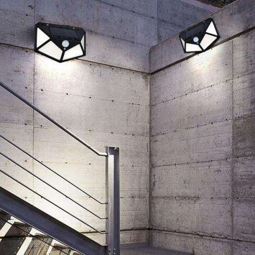 100 LED Solar Wall Lamp / 1000 LM / WALKWAY LIGHTS / GARDEN LIGHTS / CAMPING LIGHTS