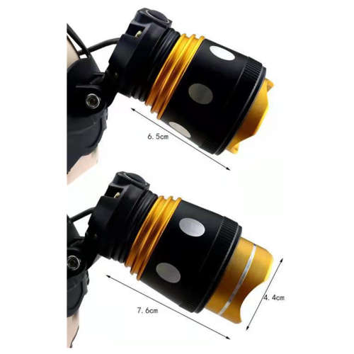 2000LM LED HEADLAMP/TORCHandHEAD STRAP-2XRECHARGABLE 18650 BATTERIES INCLUDED-ADJUSTABLE FOCUS