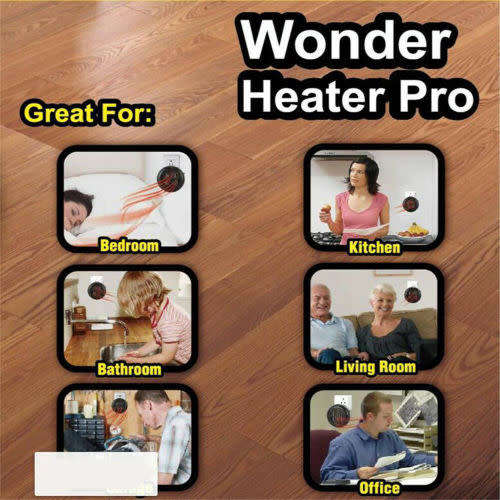 900W Mini Portable Fan Heater-Heater Plug Directly in Electri Wall socket outlet-Fast Furnace Warmer