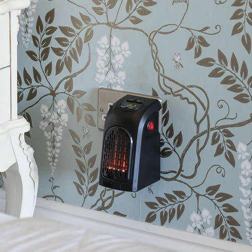 400W Portable Fan Heater-Heater Plug Directly in Electri Wall socket outlet-Fast Furnace Warmer