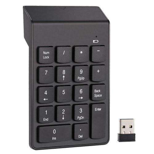 Wireless Numeric Keypad - Cordless Number Keyboard Pad - 18 Keys  - 2.4G - Battery Included