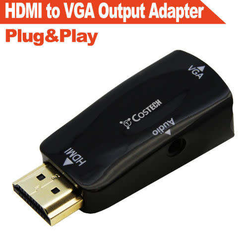 HDMI to VGA Output,HD 1080P Plug and Play Converter Adapter with Audio Cable