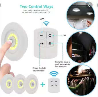 LED Lighting SET OF 3 REMOTE CONTROLED  - 3XAAA BATTERIES INCL - BARGAIN BUY !!