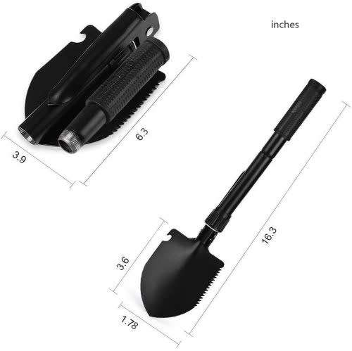 - MINI FOLDING SHOVEL IDEAL FOR TRUCK / CAR /LDV / HARD METAL / CARRY SHEATH