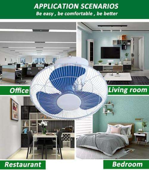 41cm 12v Orbit Ceiling Fan-12v DC INPUT-Can work directly of 20w to 50w solar panel during the day