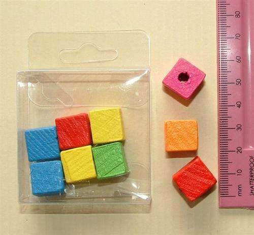 Large Wooden Square Beads 9's