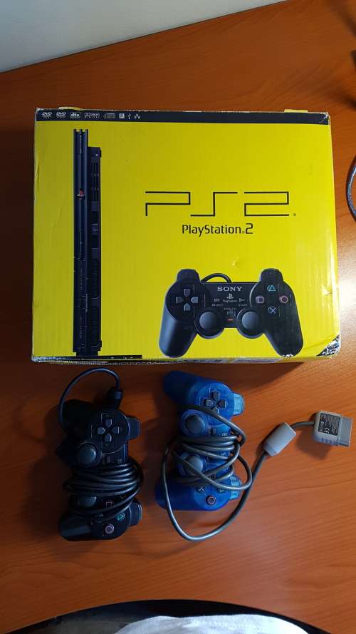 PS2 Slimline, 2 controllers, 6 games included, Memory card