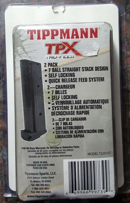 Tippmann TiPX Paintball Pistol Spare Magazines (2 Pack)