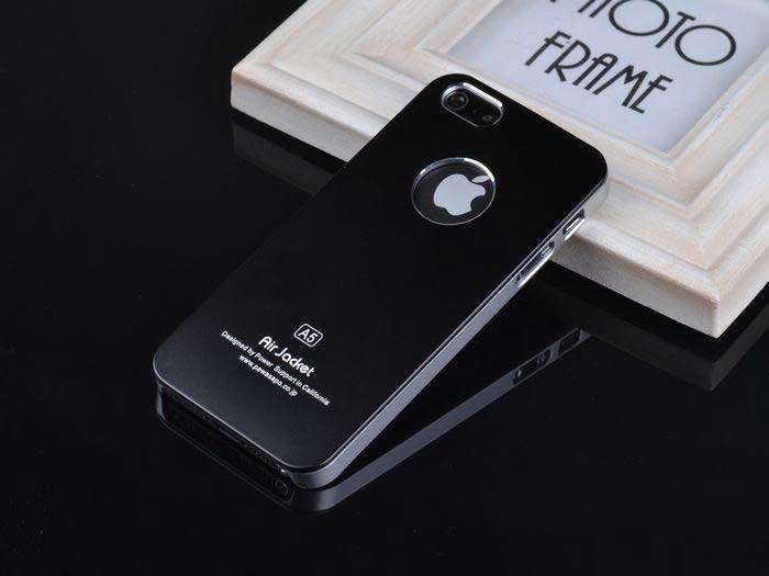 IPhone 5 Cover Mat black with plastic brushed aluminium sides
