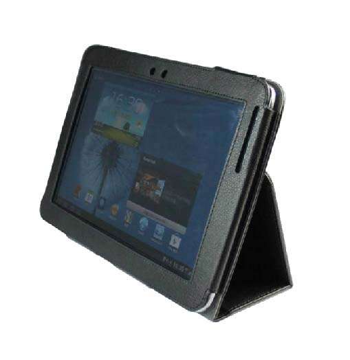 PU Leather Tablet Case Stand Cover For Samsung Galaxy Note 10.1 N8000 - Black