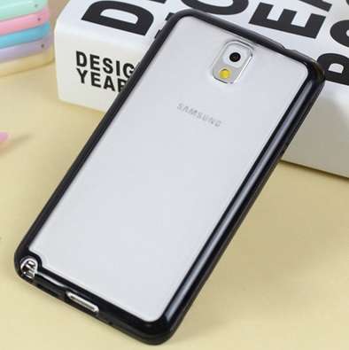 Frosted TPU Shell Cover Cellphone Case For Samsung Galaxy Note 3 N9000 - Black