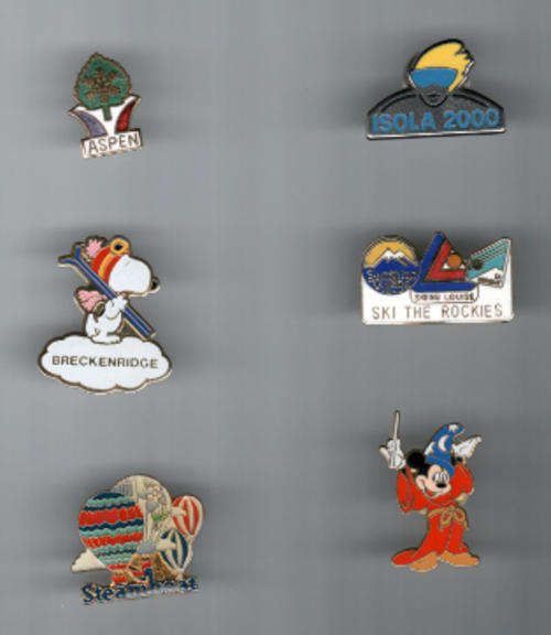 6 Assorted Pin Brooches